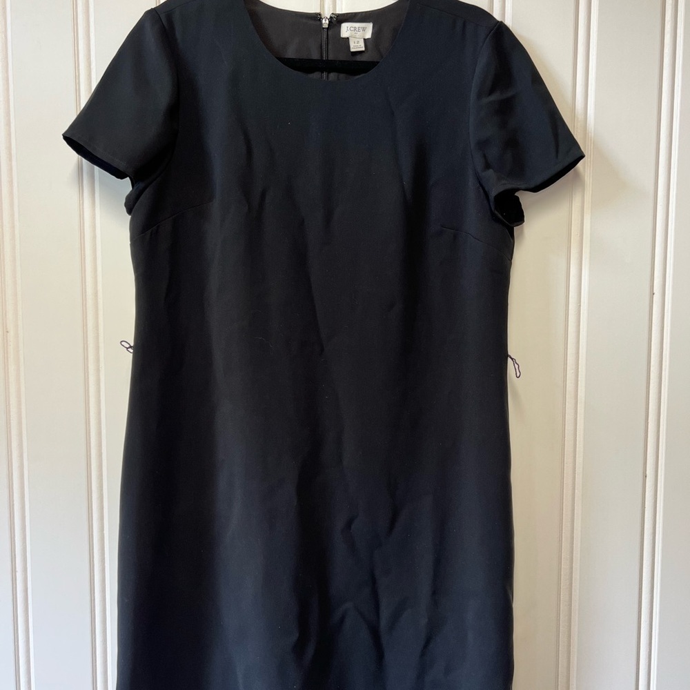 J Crew Classic Black Short Sleeve Dress